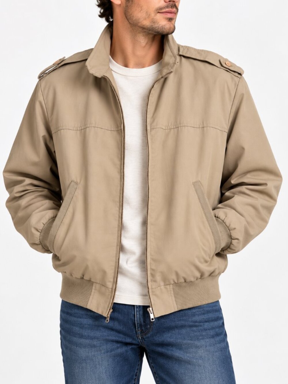 London Fog Limited Edition XL Tan Bomber Jacket Thinsulate